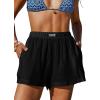 imageCUPSHE Womens Casual Shorts Cotton High Rise Beach Cover Ups Summer Shorts with PocketsBlack