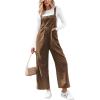 imageCUPSHE Womens Romper Square Neck Sleeveless Jumpsuits Casual Loose Front Pleated Wide Leg OutfitBrown