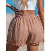 imageCUPSHE Women Swim Cover Up Shorts 100 Cotton Casual Beach Shorts with Side PocketsPink