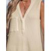 imageCUPSHE Women Swimsuit Cover Up Sleeveless Waffle Knit Summer Mini Beach Coverup DressApricot