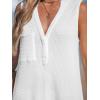 imageCUPSHE Women Swimsuit Cover Up Sleeveless Waffle Knit Summer Mini Beach Coverup DressWhite