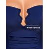 imageCUPSHE Womens One Piece Bathing Suit Ruched Swimsuit Square Neck Crisscross Back Self Tie W WireRoyal Blue