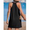 imageCUPSHE Womens Swimsuit Coverup Sleeveless Hollow Out Swimwear Cover Ups Eyelet Beach Tank DressBlack