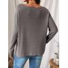 imageCUPSHE Women Long Sleeve Off The Shoulder Knitted Tops Casual Loose Fit Solid BlousesGrey