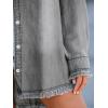 imageCUPSHE Womens Denim Shirt Dress Long Sleeve Button Down Casual Loose Jean Dresses with PocketsGrey