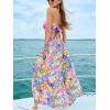 imageCUPSHE Womens Maxi Dress Floral Print Twisted V Neck Sleeveless Long Dress Summer Casual DressPurple Tropical