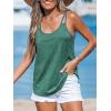 imageCUPSHE Womens Top Knit Scoop Neck Sleeveless Tank Top Double Strap Blouse Casual LooseGreen