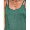 imageCUPSHE Womens Top Knit Scoop Neck Sleeveless Tank Top Double Strap Blouse Casual LooseGreen