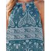 imageCUPSHE Womens Top Halter Tank Top Boho Paisley Flora Sleeveless Relaxed Blouse Casual LooseTeal
