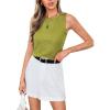 imageCUPSHE Womens Summer Tops Knit Round Neck Sleeveless Casual Tank Tops ShirtGreen