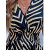 imageCUPSHE Womens Romper Tropical Flutter Sleeve Boho Overall V Neck Wide Leg Outfit Casual BeachNavy