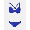 imageCUPSHE Womens Two Piece Bikini Set Floral Print Knot Bunny TieRoyal Blue