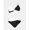imageCUPSHE Womens Bikini Sets Two Piece Swimsuit High Waisted V Neck Twist Front Adjustable Spaghetti Straps Bathing SuitBlackWhite