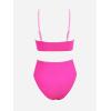 imageCUPSHE Womens Bikini Sets Two Piece Swimsuit High Waisted V Neck Twist Front Adjustable Spaghetti Straps Bathing SuitMagentaPink