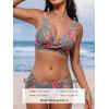 imageCUPSHE Womens Bikini Swimsuit Front Cross Lace Up Two Piece Bathing SuitGrey GreenRed