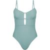 imageCUPSHE Womens One Piece Swimsuit Scoop Neck Adjustable Straps Cutout Back Self Tie Bathing SuitLight Green
