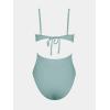 imageCUPSHE Womens One Piece Swimsuit Scoop Neck Adjustable Straps Cutout Back Self Tie Bathing SuitLight Green