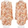 imageCUPSHE Dress Button Down Shirt Dress Long Sleeve Blouse Top Leopard PrintOrange Paisley