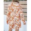 imageCUPSHE Dress Button Down Shirt Dress Long Sleeve Blouse Top Leopard PrintOrange Paisley