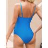 imageCUPSHE Maternity Swimsuit for Women One Piece Swimsuits Pregnancy Swimwear Spaghetti Straps Ruched AdjustableOcean Blue