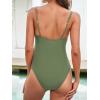 imageCUPSHE Maternity Swimsuit for Women One Piece Swimsuits Pregnancy Swimwear Spaghetti Straps Ruched AdjustableSage Green