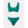 imageCUPSHE Women Swimsuit Bikini Set Two Piece Ribbed Texture Side Cutout Tank Top Mid Rise Bathing SuitCastleton Green