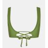 imageCUPSHE Women Swimsuit Bikini Top Wrap Self Tie Bathing Suit with Fixed Wide StrapsOlive Green