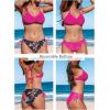 imageCUPSHE Womens 2 Piece Bikini Set Back Braided Straps with Reversible BottomMagentaRed Floral
