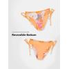 imageCUPSHE Womens 2 Piece Bikini Set Back Braided Straps with Reversible BottomMarigold OrangePink