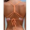 imageCUPSHE Womens 2 Piece Bikini Set Back Braided Straps with Reversible BottomMarigold OrangePink