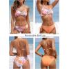 imageCUPSHE Womens 2 Piece Bikini Set Back Braided Straps with Reversible BottomMarigold OrangePink