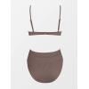 imageCUPSHE Womens Bikini Set Two Piece Swimsuit High Waisted Scoop Neck SwimwearChocolate Brown