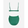 imageCUPSHE Womens Bikini Set Two Piece Swimsuit High Waisted Scoop Neck SwimwearEmerald Green