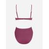 imageCUPSHE Womens Bikini Set Two Piece Swimsuit High Waisted Scoop Neck SwimwearJam Purple