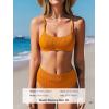 imageCUPSHE Womens Bikini Set Two Piece Swimsuit High Waisted Scoop Neck SwimwearOrange