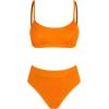 imageCUPSHE Womens Bikini Set Two Piece Swimsuit High Waisted Scoop Neck SwimwearOrange
