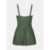 imageCUPSHE Womens One Piece Swimsuit Bathing Suit Scoop Neck Swimdress Wide Straps Tie Knot Swim SkirtMoss Green