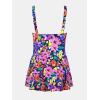 imageCUPSHE Womens One Piece Swimsuit Bathing Suit Scoop Neck Swimdress Wide Straps Tie Knot Swim SkirtNavy BlueMagenta
