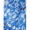 imageCUPSHE Womens One Shoulder Leaf Print Selftie Short Dress Sleeveless Tiered Hem Formal Dress Casual Mini DressBlue