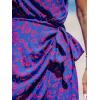 imageCUPSHE Womens One Shoulder Leaf Print Selftie Short Dress Sleeveless Tiered Hem Formal Dress Casual Mini DressBlue Paisley