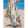 imageCUPSHE Skirts Abstract Smocked Midi Skirt High Waist Coverup Casual VacationBlack Floral