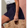 imageCUPSHE Women Summer Shorts with Pockets Bowknot Tie Waist Wide Leg Short High Waisted Casual Beach Vacation OutfitsNavy Blue