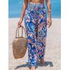 imageCUPSHE Women Swimsuit Cover Ups Pants High Waist Smokced Wide Leg Beach Vacation OutfitsTropical Leaf
