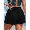 imageCUPSHE Womens Casual Shorts Cotton High Rise Beach Cover Ups Summer Shorts with PocketsBblack