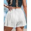 imageCUPSHE Womens Casual Shorts Cotton High Rise Beach Cover Ups Summer Shorts with PocketsBwhite
