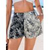 imageCUPSHE Womens Casual Shorts Cotton High Rise Beach Cover Ups Summer Shorts with PocketsLeaf Print
