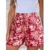 imageCUPSHE Womens Summer Beach Shorts High Waist Drawstring Wide Leg Printed Casual Shorts with PocketsFloral Print