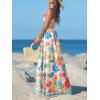 imageCUPSHE Womens Summer Dresses Casual Spring V Neck Sleeveless Floral Beach Vacation Long Spaghetti Strap Flowy Maxi DressBlue Floral