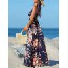 imageCUPSHE Womens Summer Dresses Casual Spring V Neck Sleeveless Floral Beach Vacation Long Spaghetti Strap Flowy Maxi DressNavy Floral