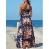 imageCUPSHE Womens Summer Dresses Casual Spring V Neck Sleeveless Floral Beach Vacation Long Spaghetti Strap Flowy Maxi DressNavy Floral